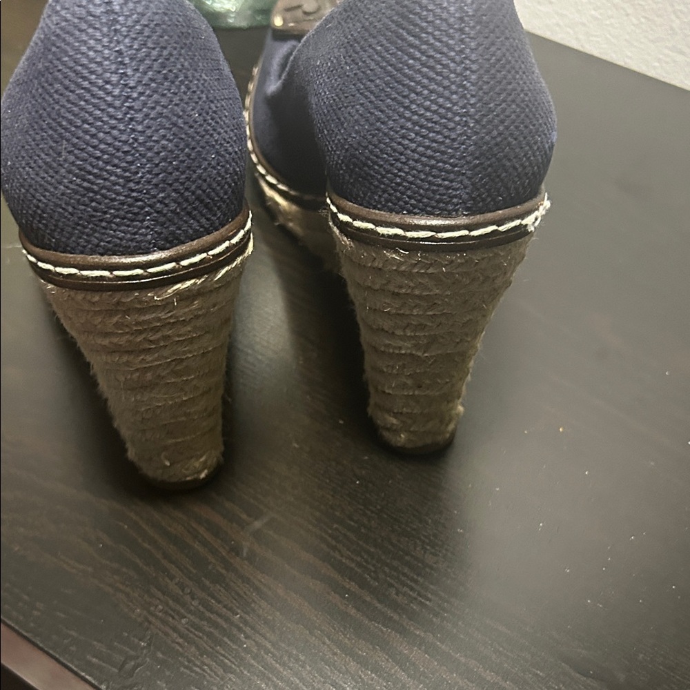 Tory Burch Dark Blue Espadrille Wedges…send me offers!! - Picture 5 of 8